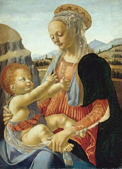 Andrea del Verrocchio Mary with the Child china oil painting image